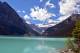A wide-angle shot of Lake Louise. The colors of all of the lakes we saw was amazing.